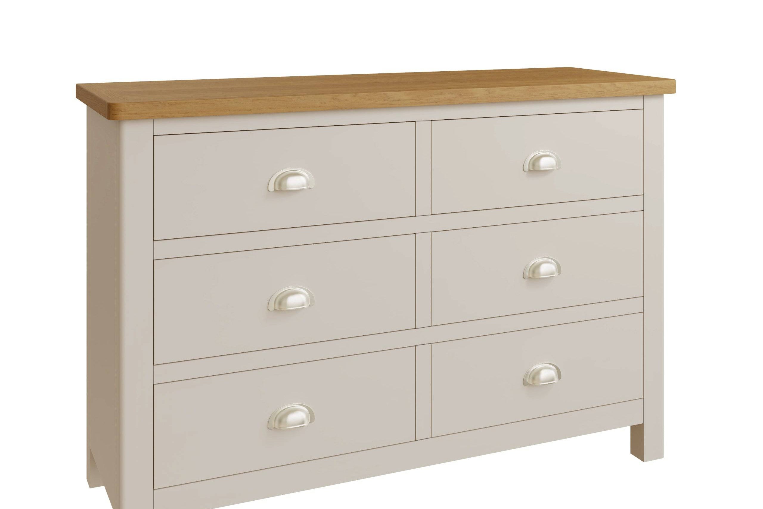 Stockholm 6 Drawer Chest - Dove Grey - BedHut