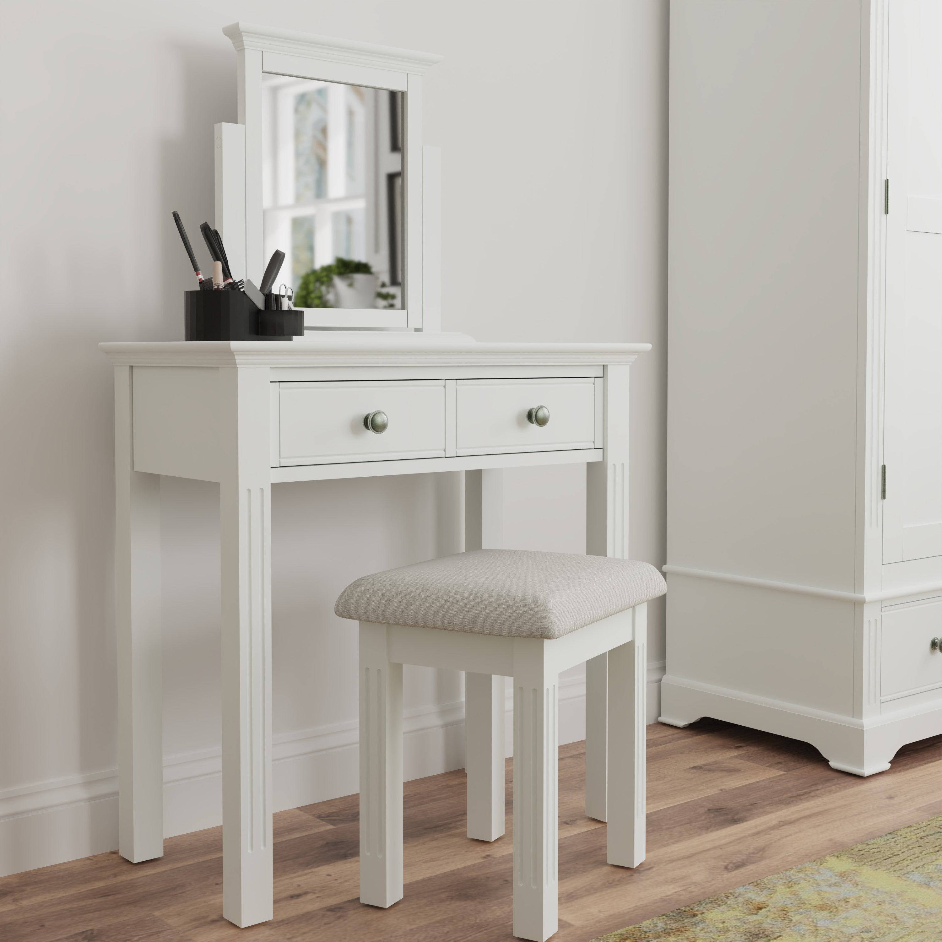 Starlight Trinket Mirror - White - BedHut