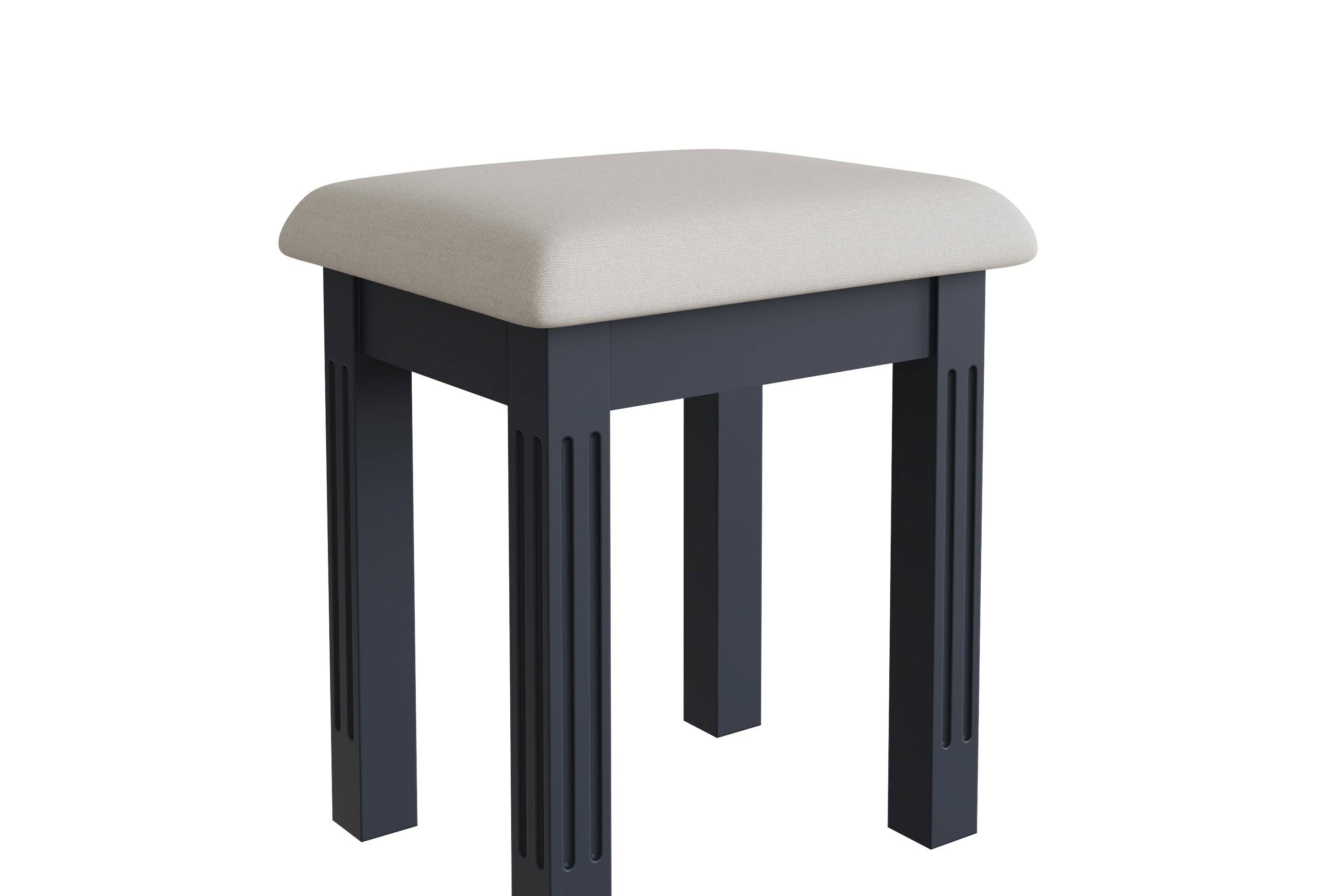 Starlight Dressing Stool - Midnight Grey - BedHut