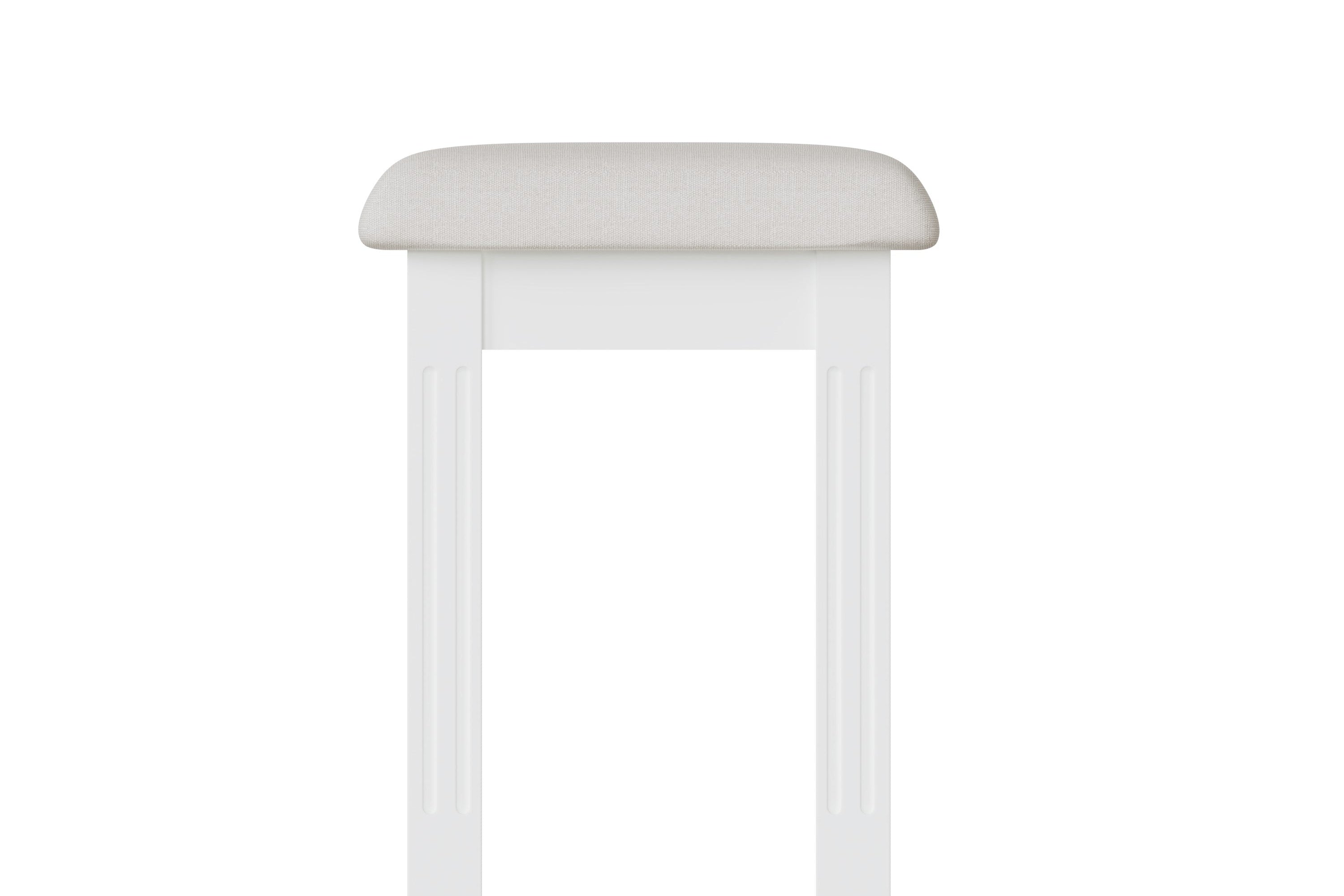 Starlight Dressing Stool - White - BedHut
