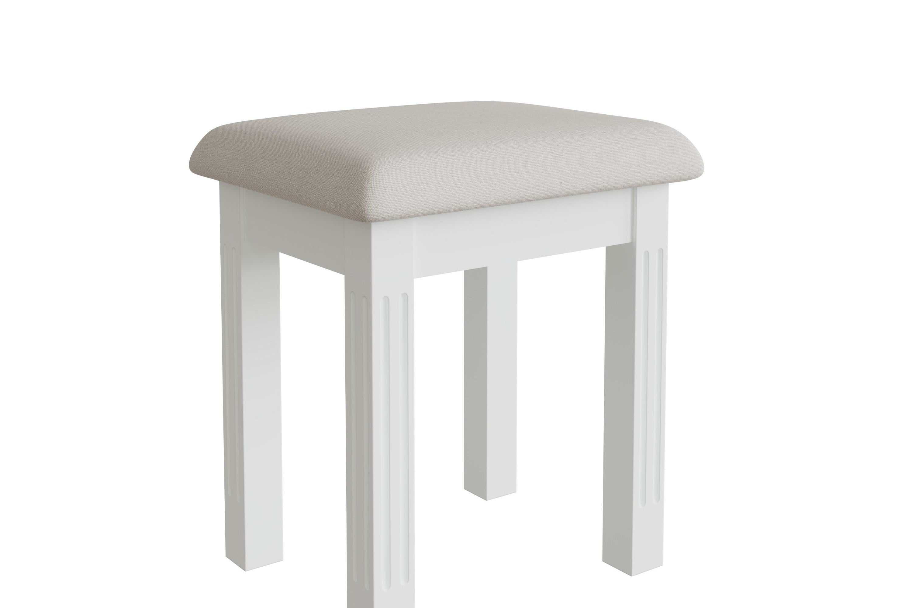 Starlight Dressing Stool - White - BedHut