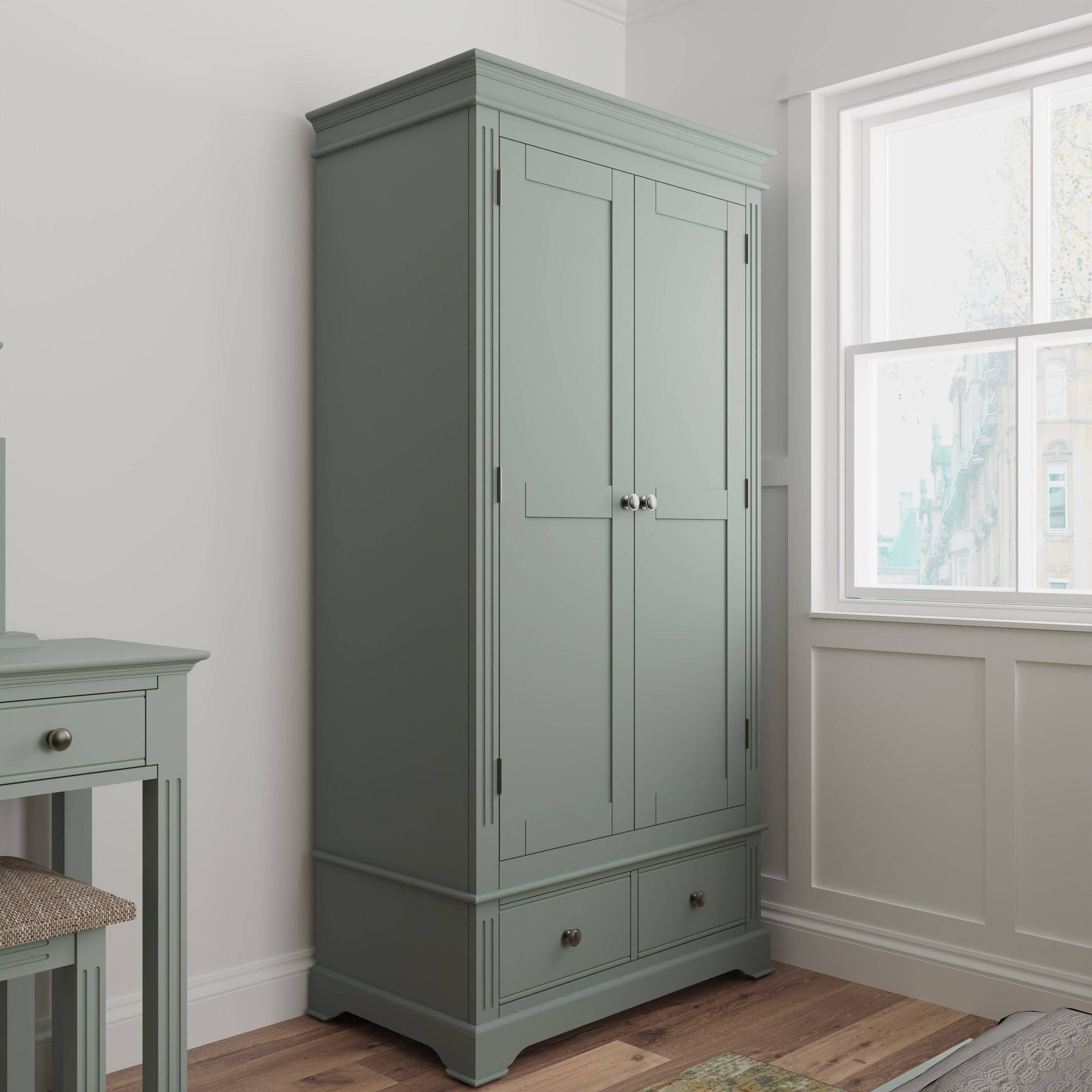 Starlight 2 Door Wardrobe - Cactus Green - BedHut