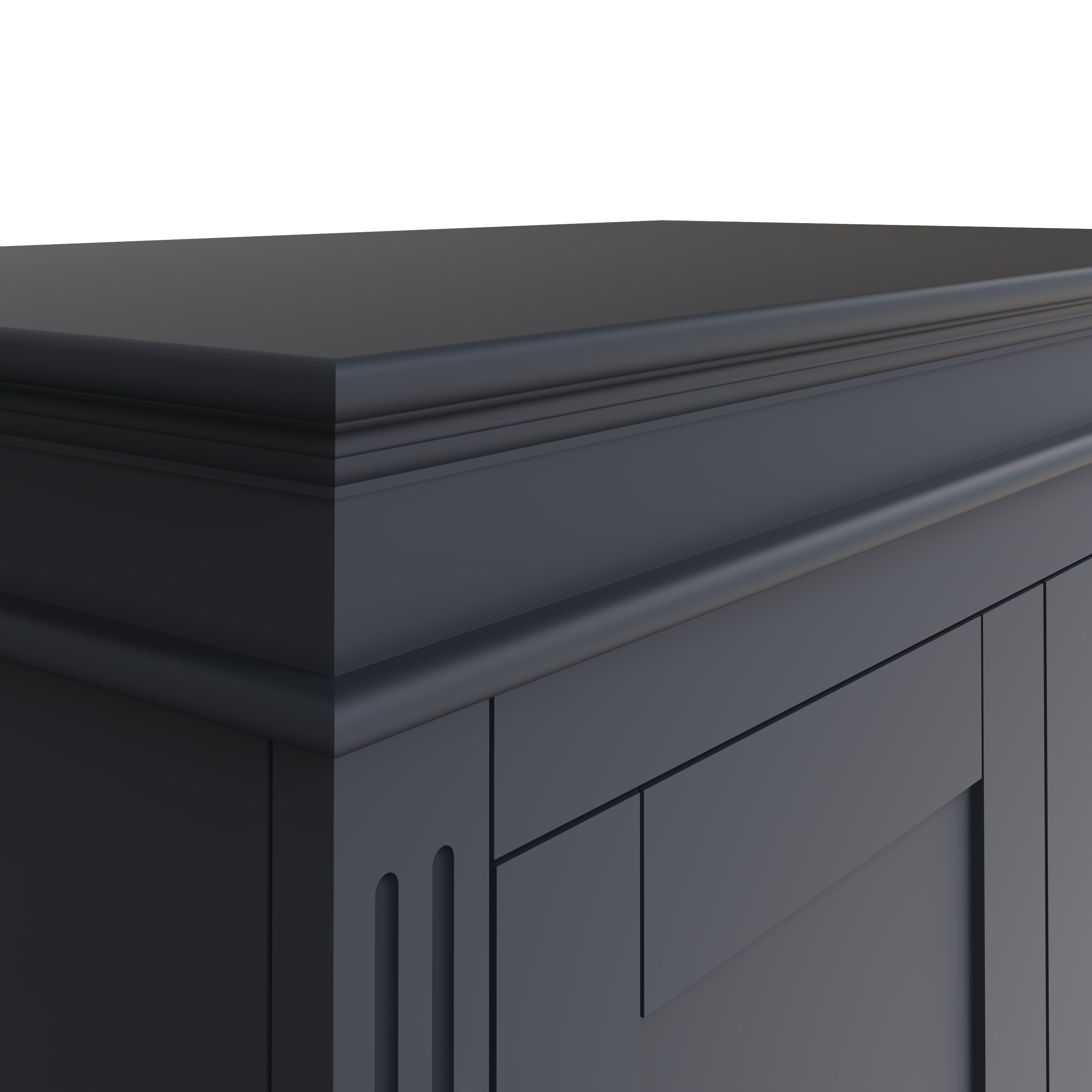Starlight 2 Door Wardrobe - Midnight Grey - BedHut