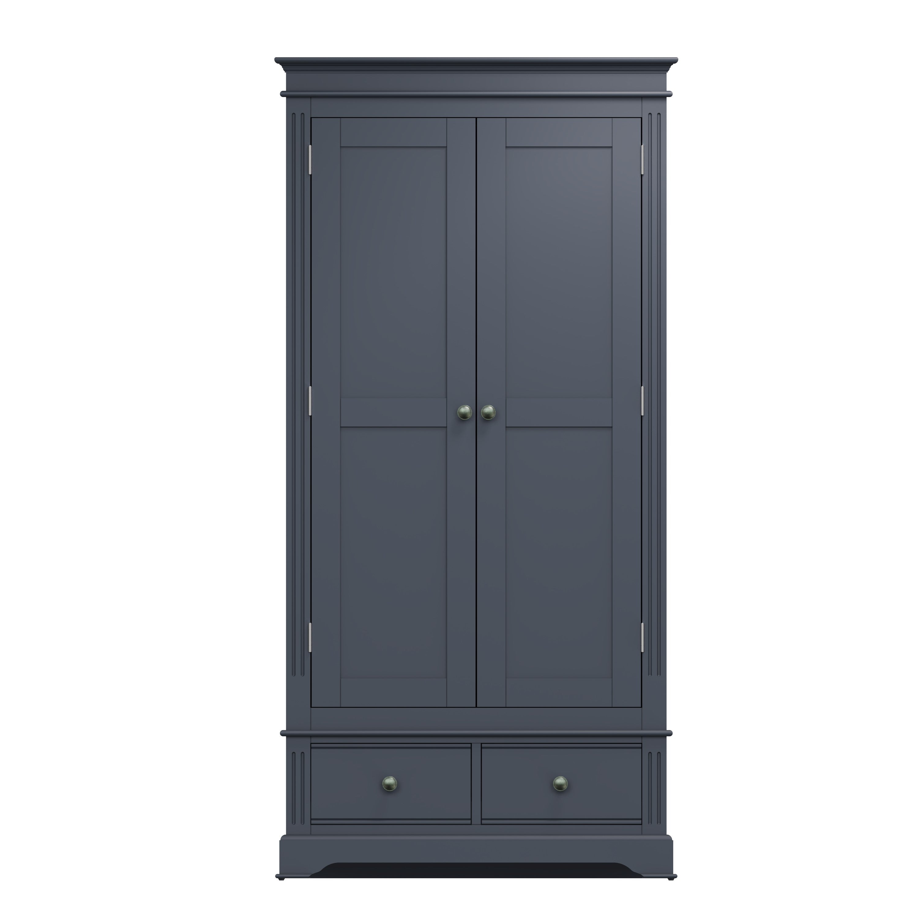 Starlight 2 Door Wardrobe - Midnight Grey - BedHut