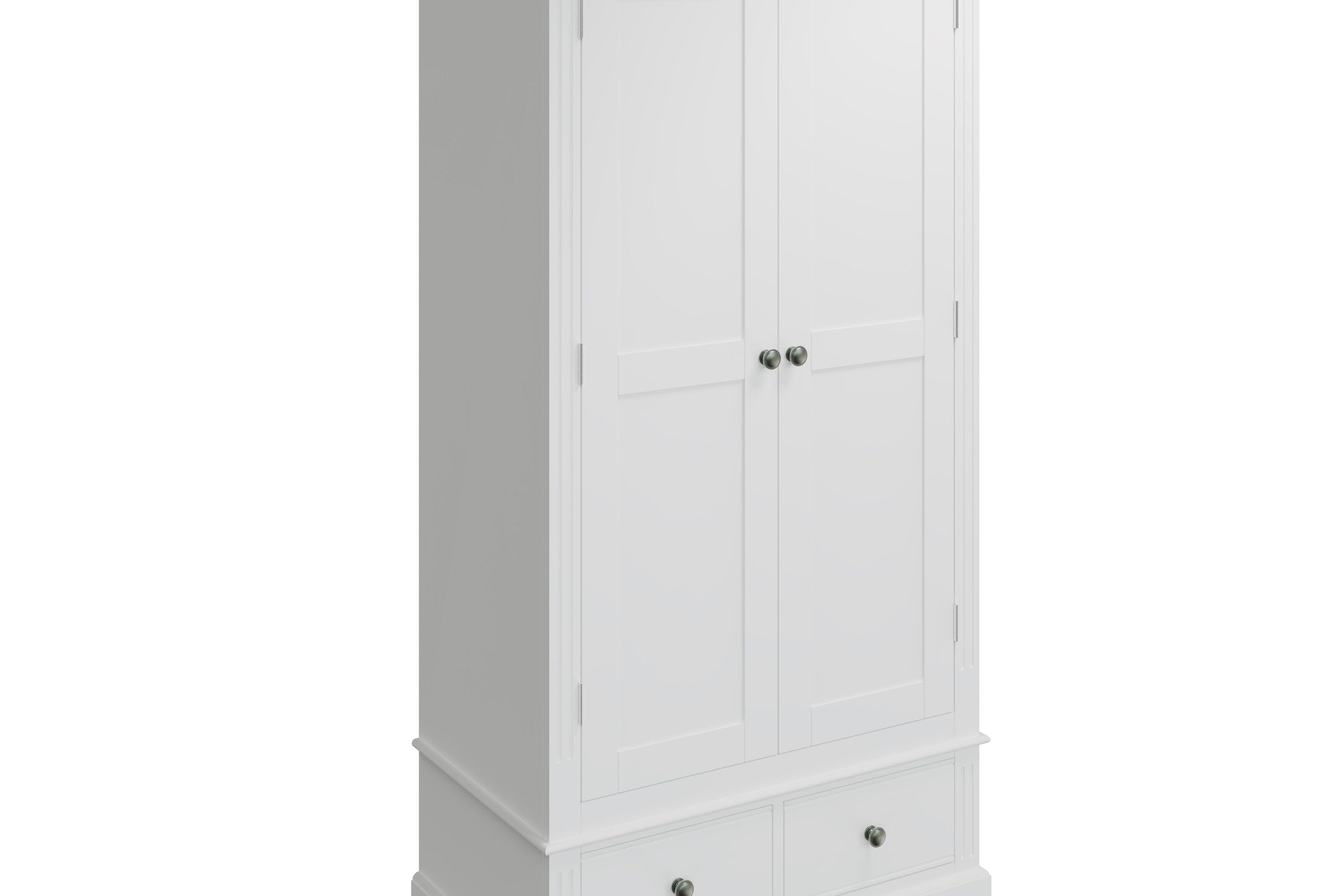 Starlight 2 Door Wardrobe - White - BedHut