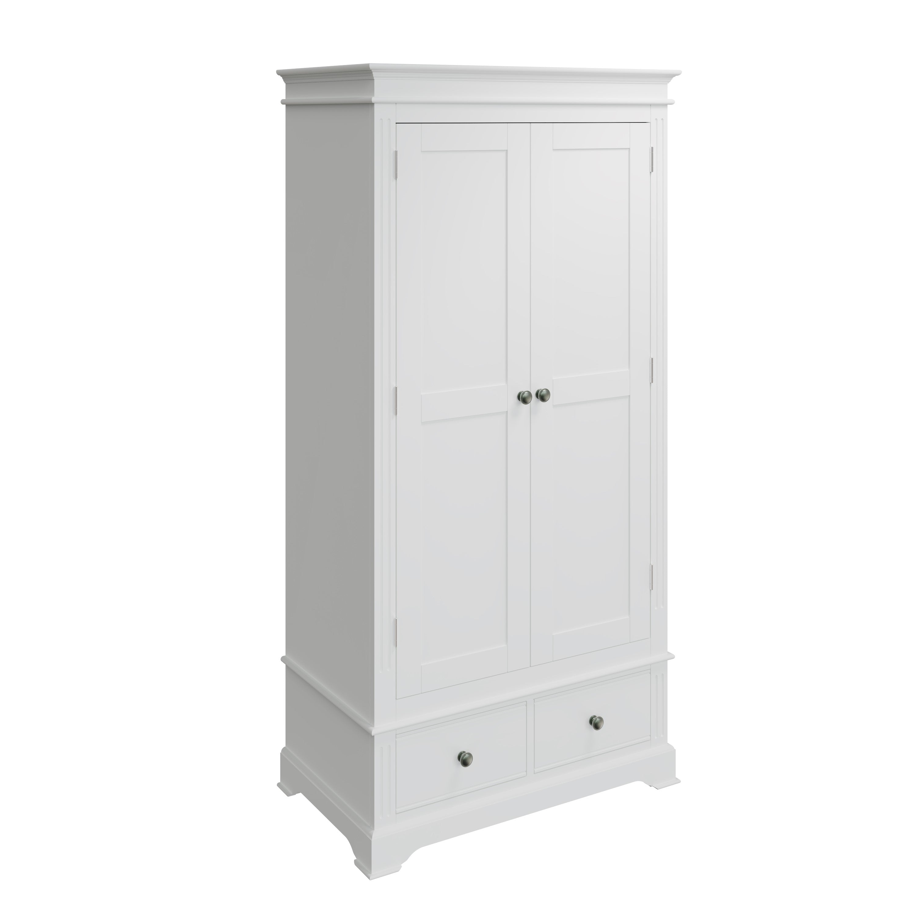 Starlight 2 Door Wardrobe - White - BedHut