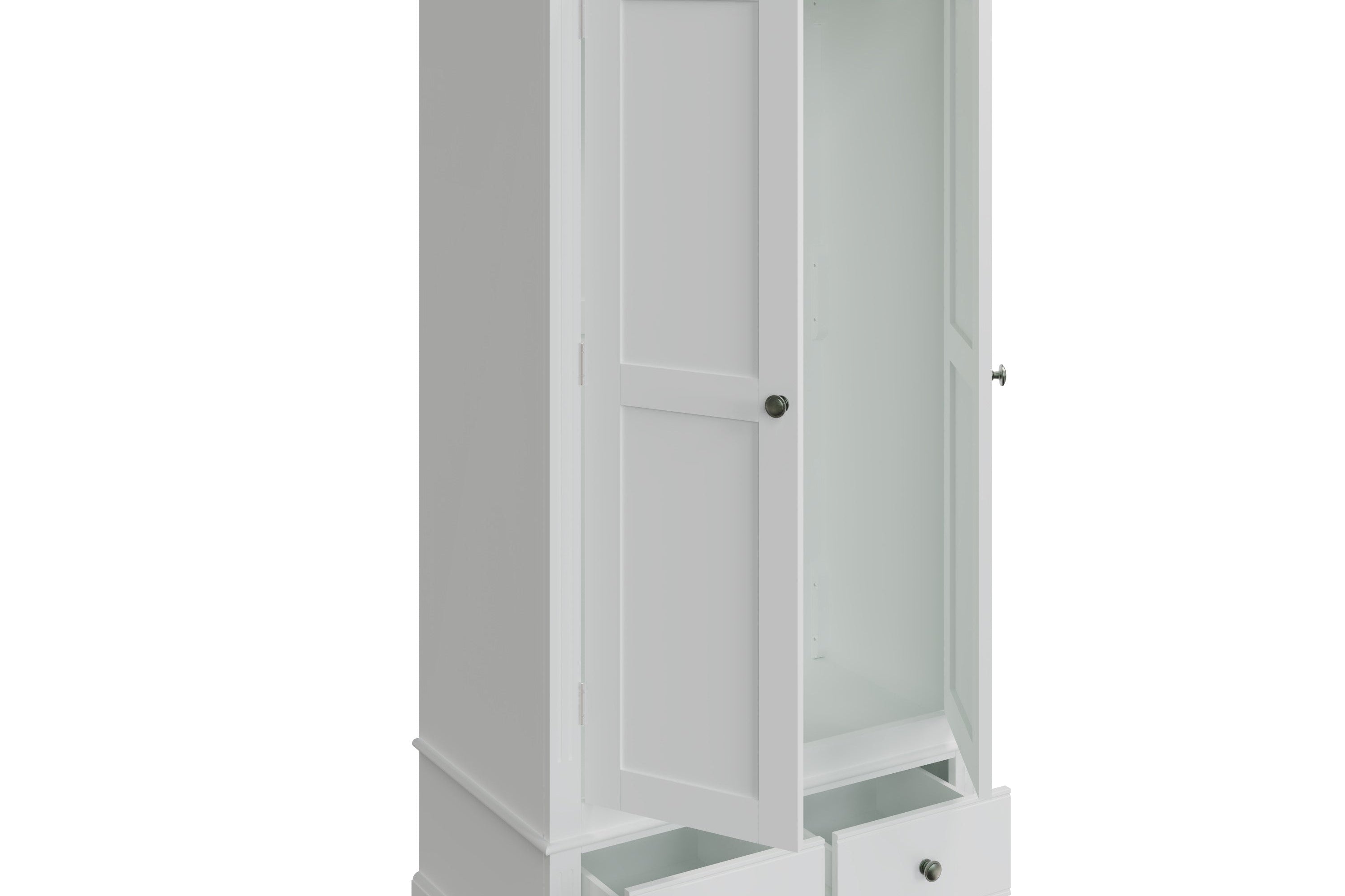 Starlight 2 Door Wardrobe - White - BedHut