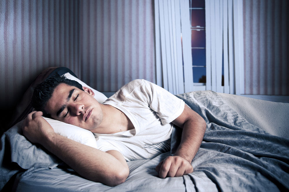 Man falling asleep