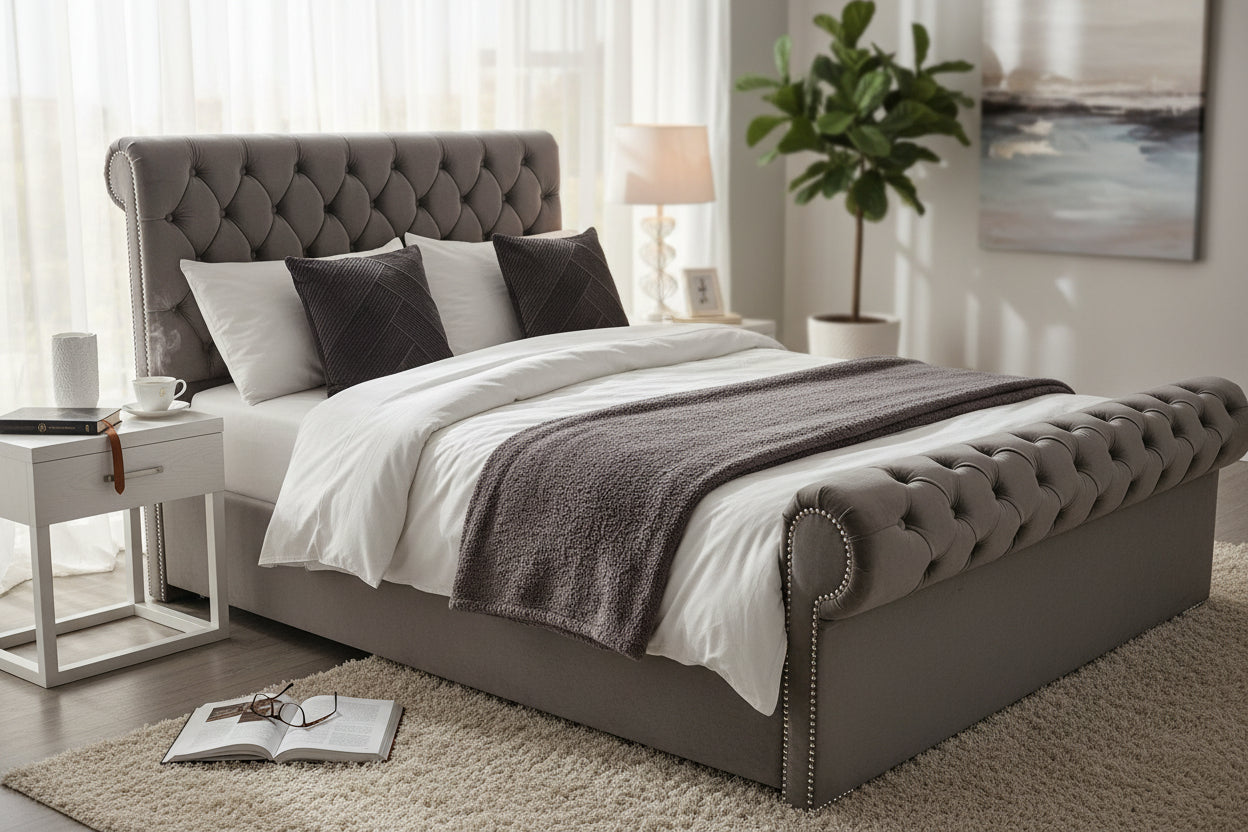 Minsk Sleigh Bed - Dante Furniture