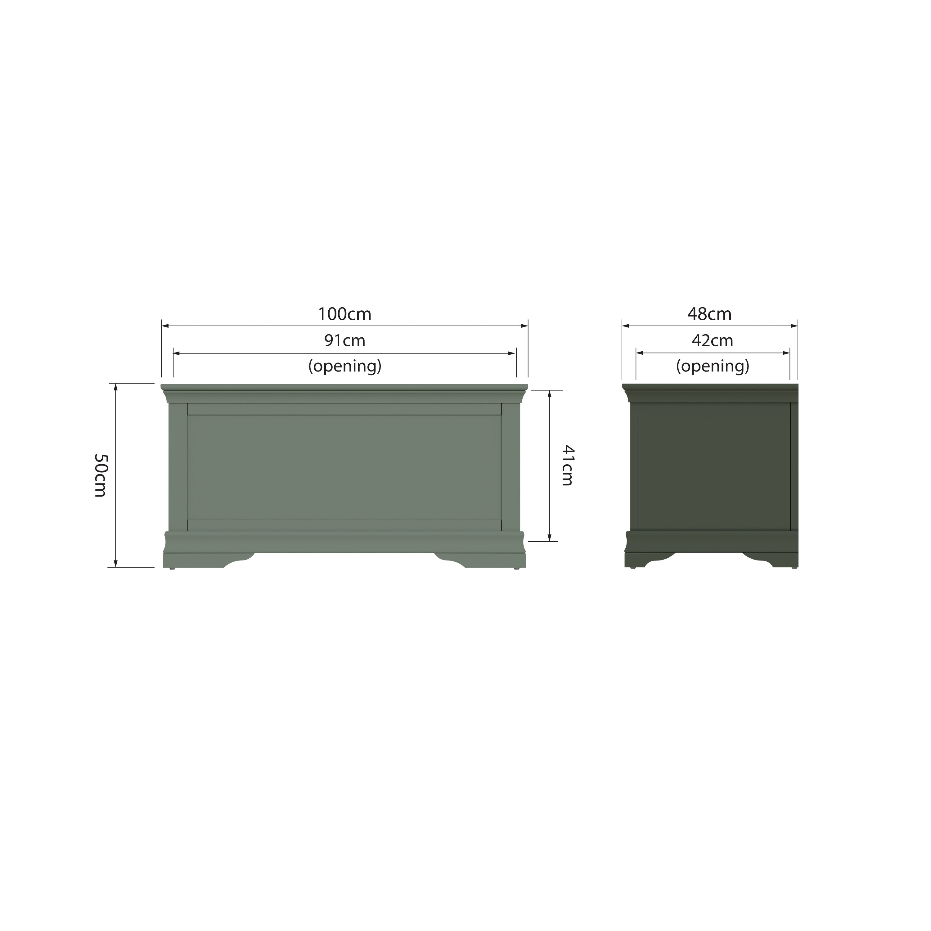 Eden Blanket Box - Cactus green - BedHut