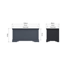 Eden Blanket Box - Midnight Grey - BedHut