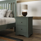 Eden 2 Drawer Bedside Cabinet - Cactus Green - BedHut