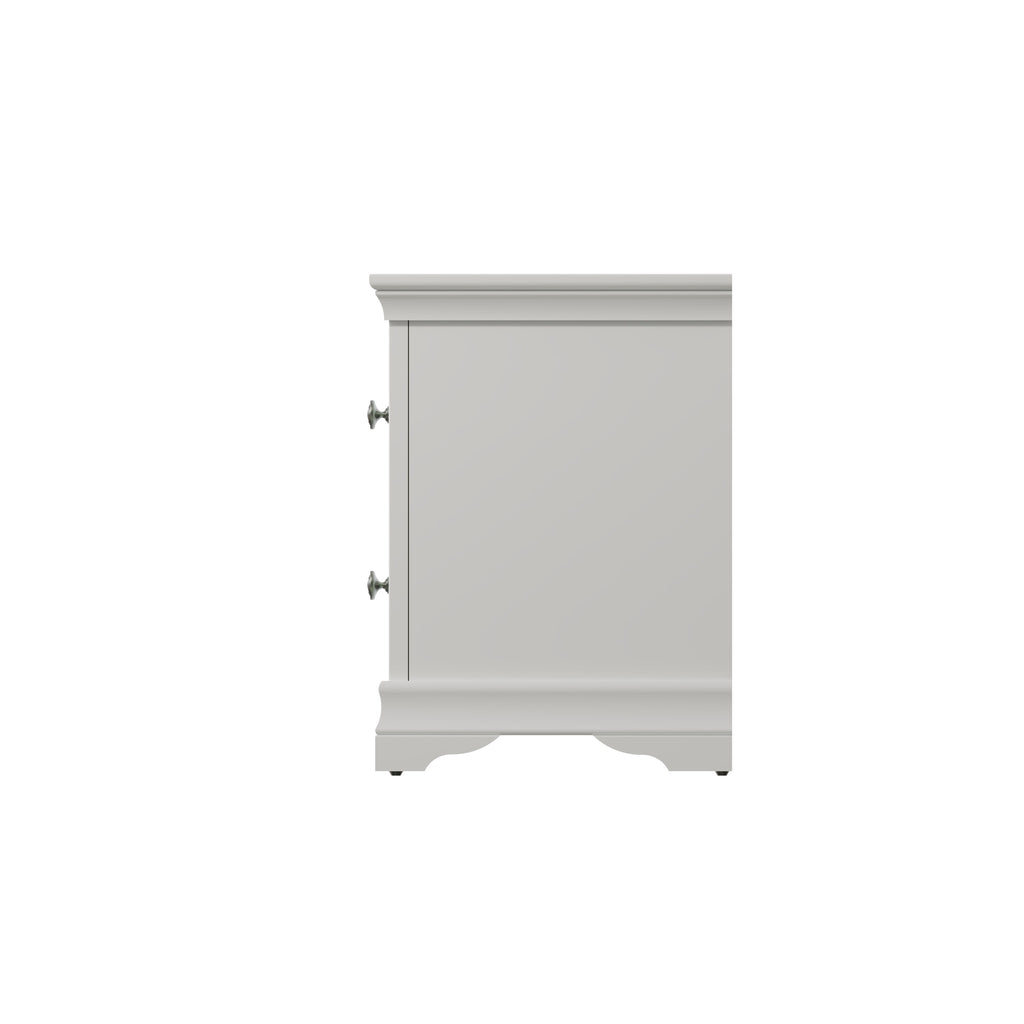 Eden 2 Drawer Bedside Cabinet - White - BedHut