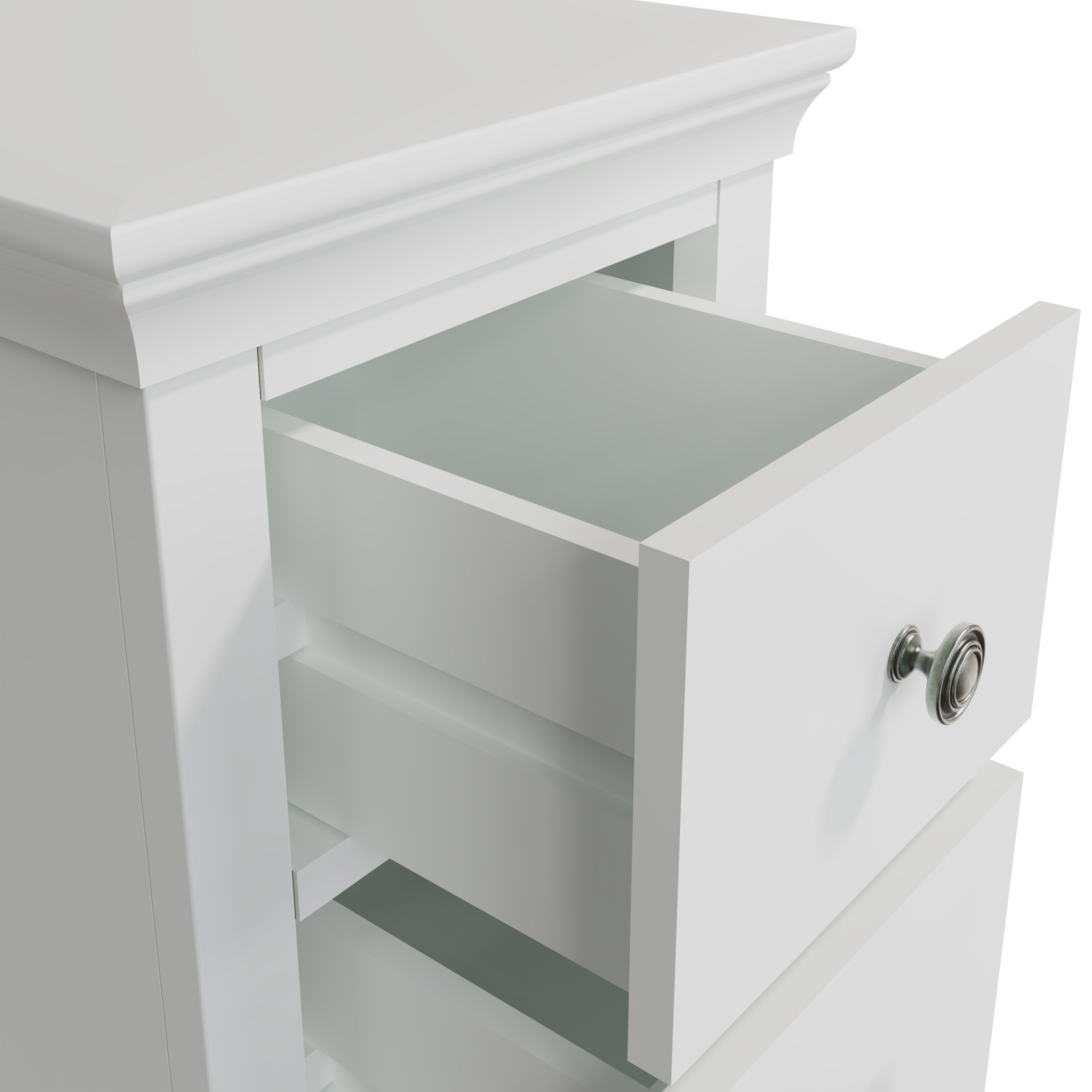 Eden 2 Drawer Bedside Cabinet - White - BedHut