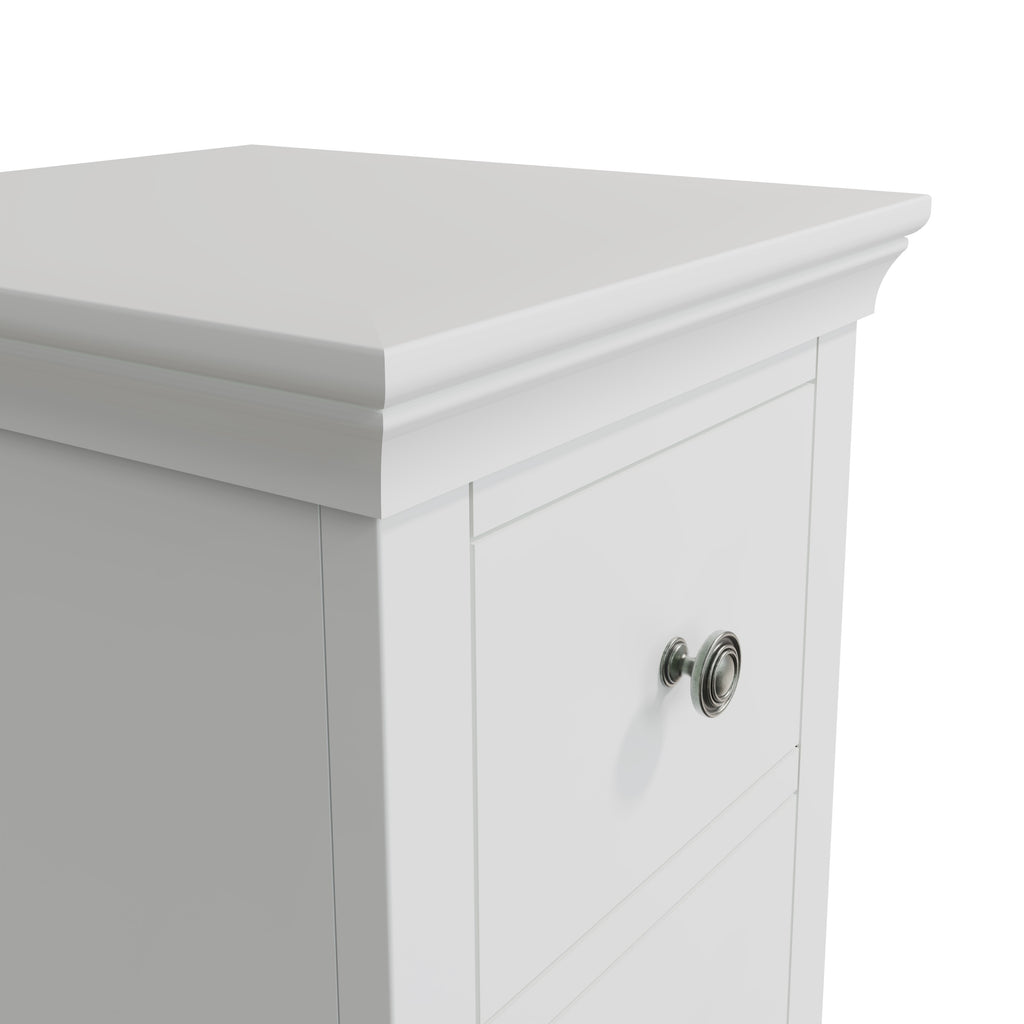 Eden 2 Drawer Bedside Cabinet - White - BedHut