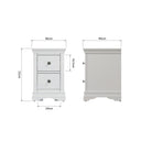 Eden 2 Drawer Bedside Cabinet - White - BedHut