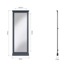 Eden Cheval Mirror - Midnight Grey - BedHut