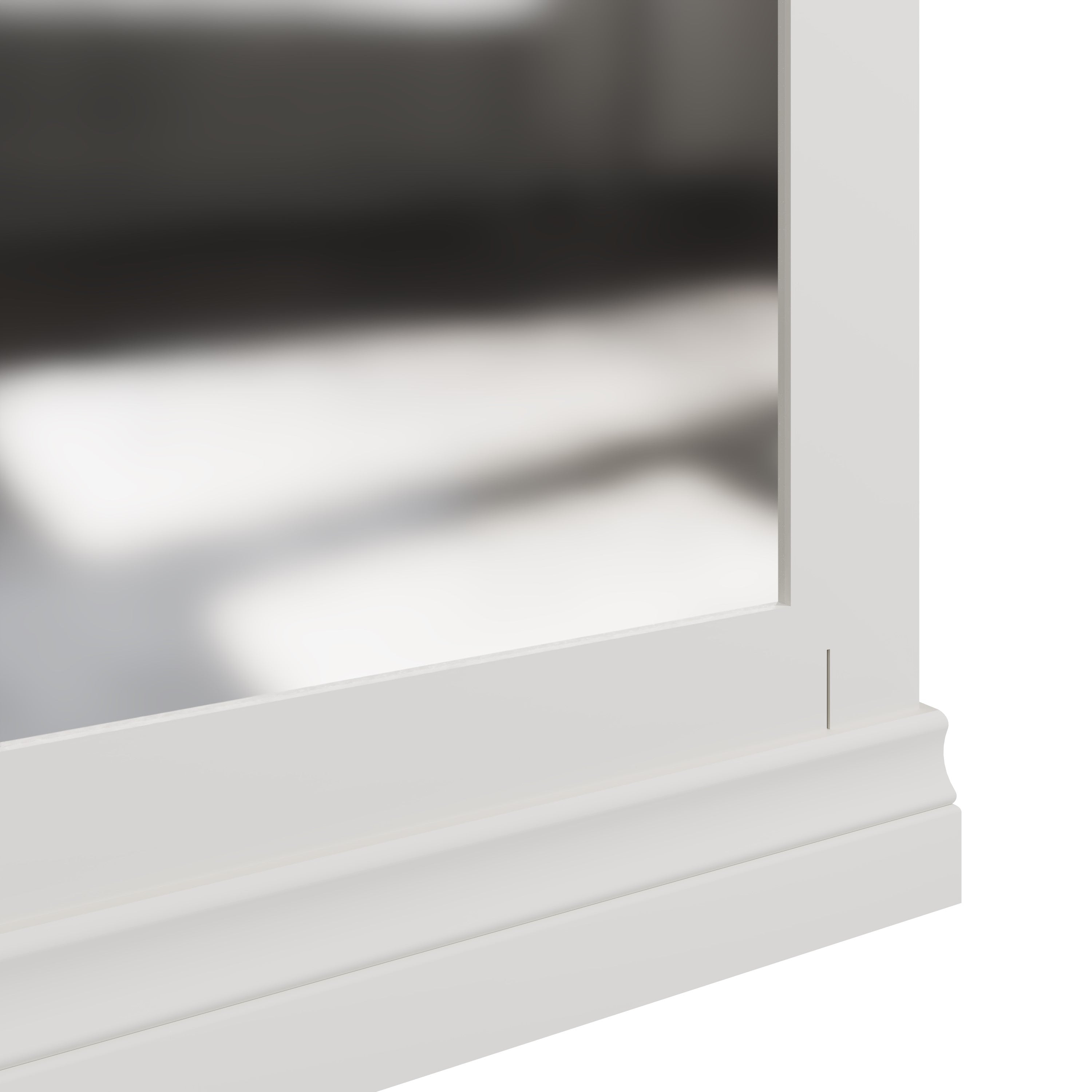 Eden Cheval Mirror - White - BedHut