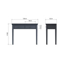 Eden Dressing Table - Midnight Grey - BedHut