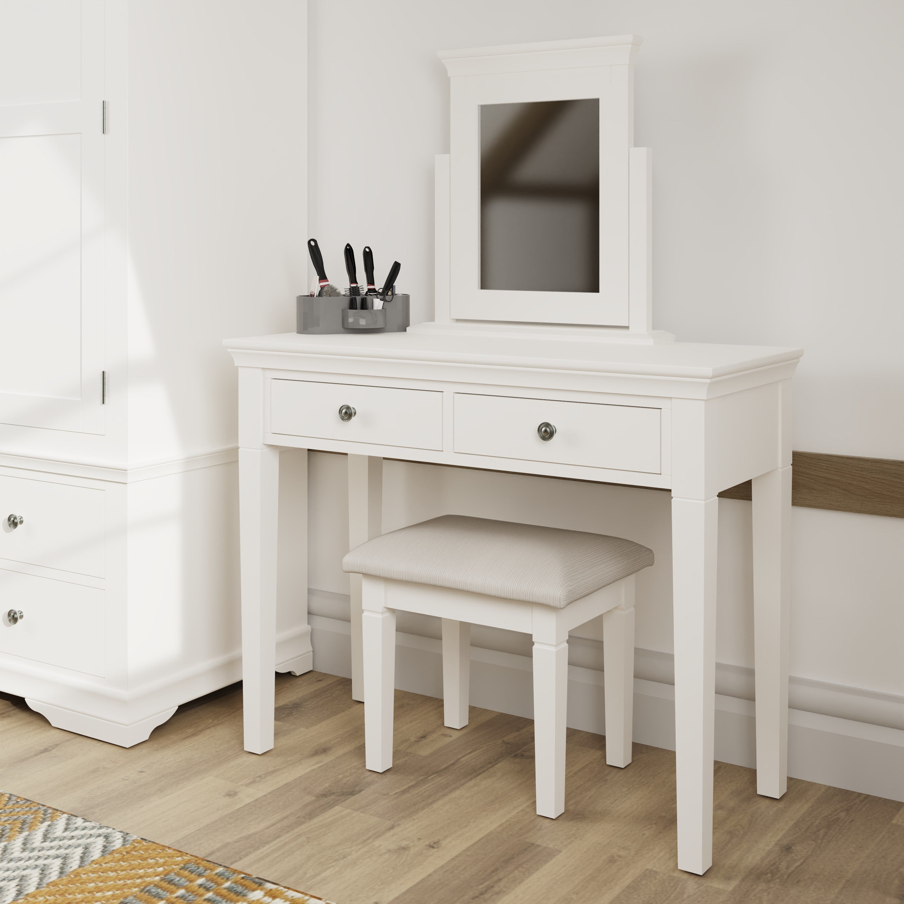 Eden Dressing Table - White - BedHut