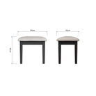 Eden Dressing Stool - Midnight Grey - BedHut