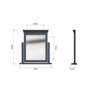 Eden Trinket Mirror - Midnight grey - BedHut