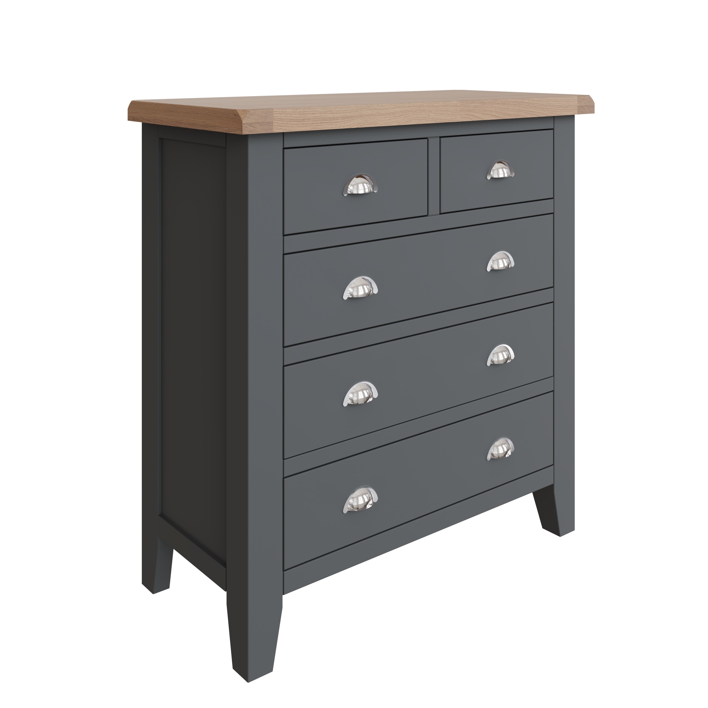 Cotswold 2 Over 3 Chest of Drawers - Charcoal - BedHut