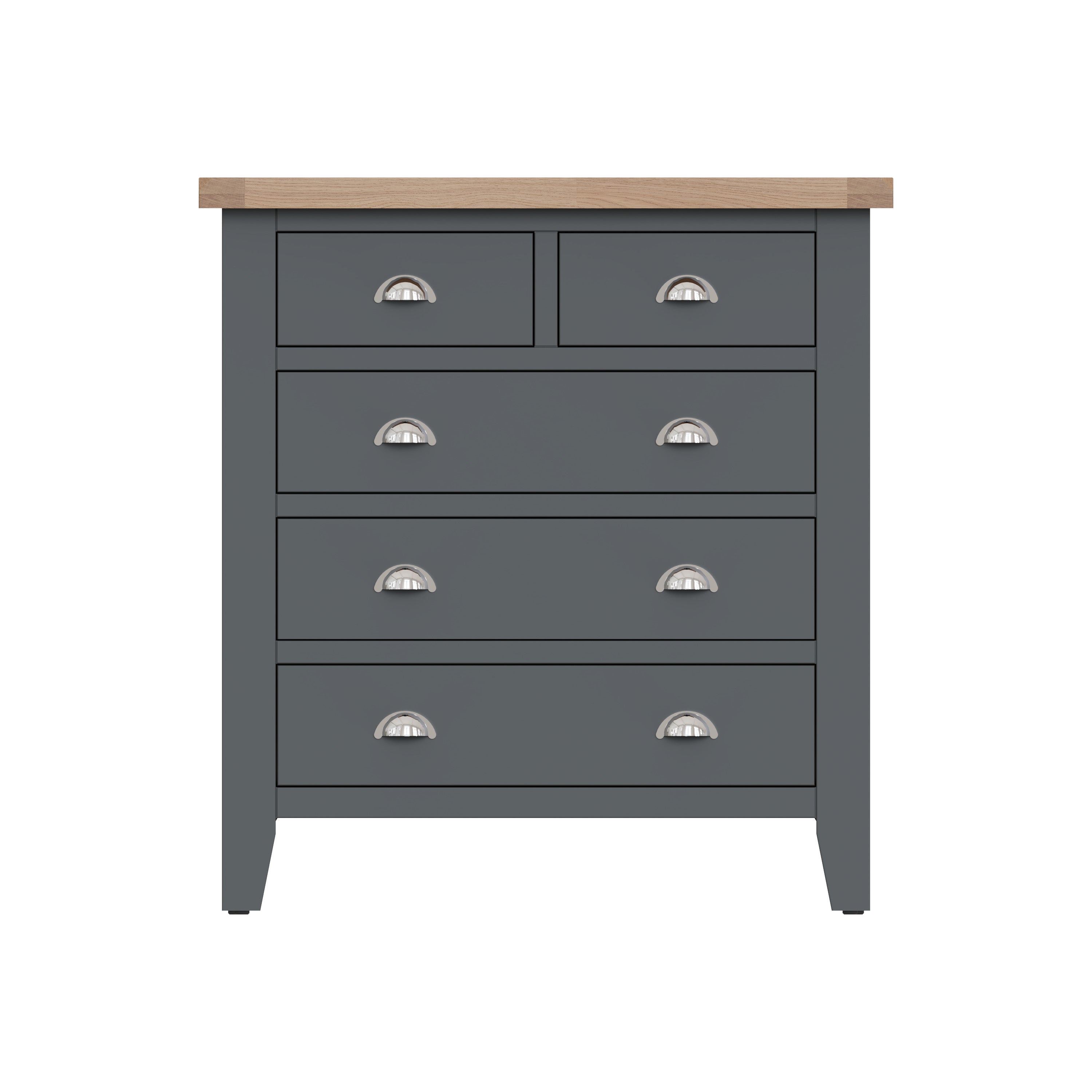 Cotswold 2 Over 3 Chest of Drawers - Charcoal - BedHut