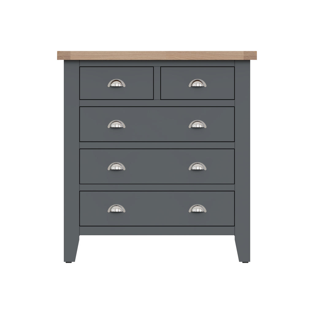 Cotswold 2 Over 3 Chest of Drawers - Charcoal - BedHut