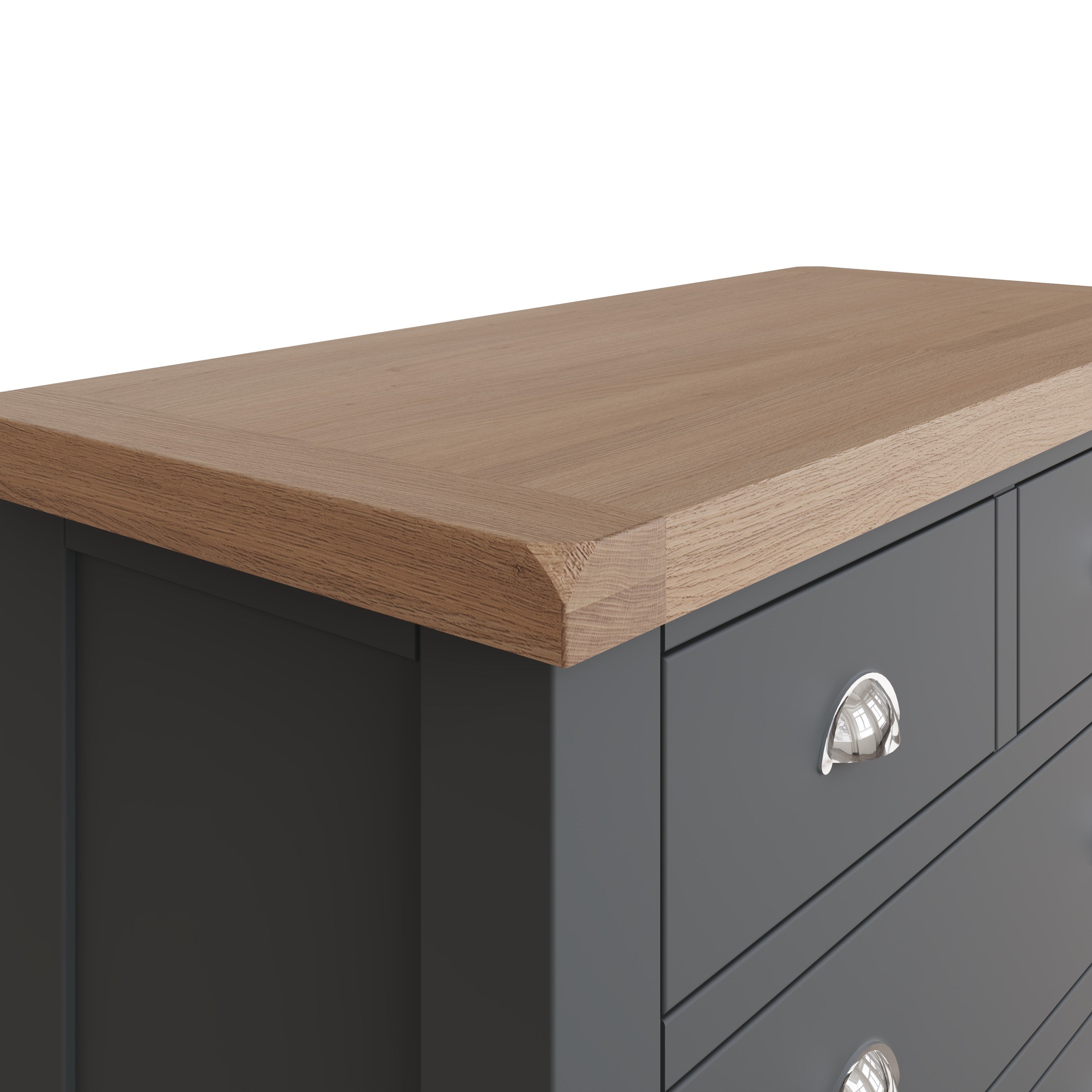 Cotswold 2 Over 3 Chest of Drawers - Charcoal - BedHut