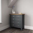 Cotswold 2 Over 3 Chest of Drawers - Charcoal - BedHut