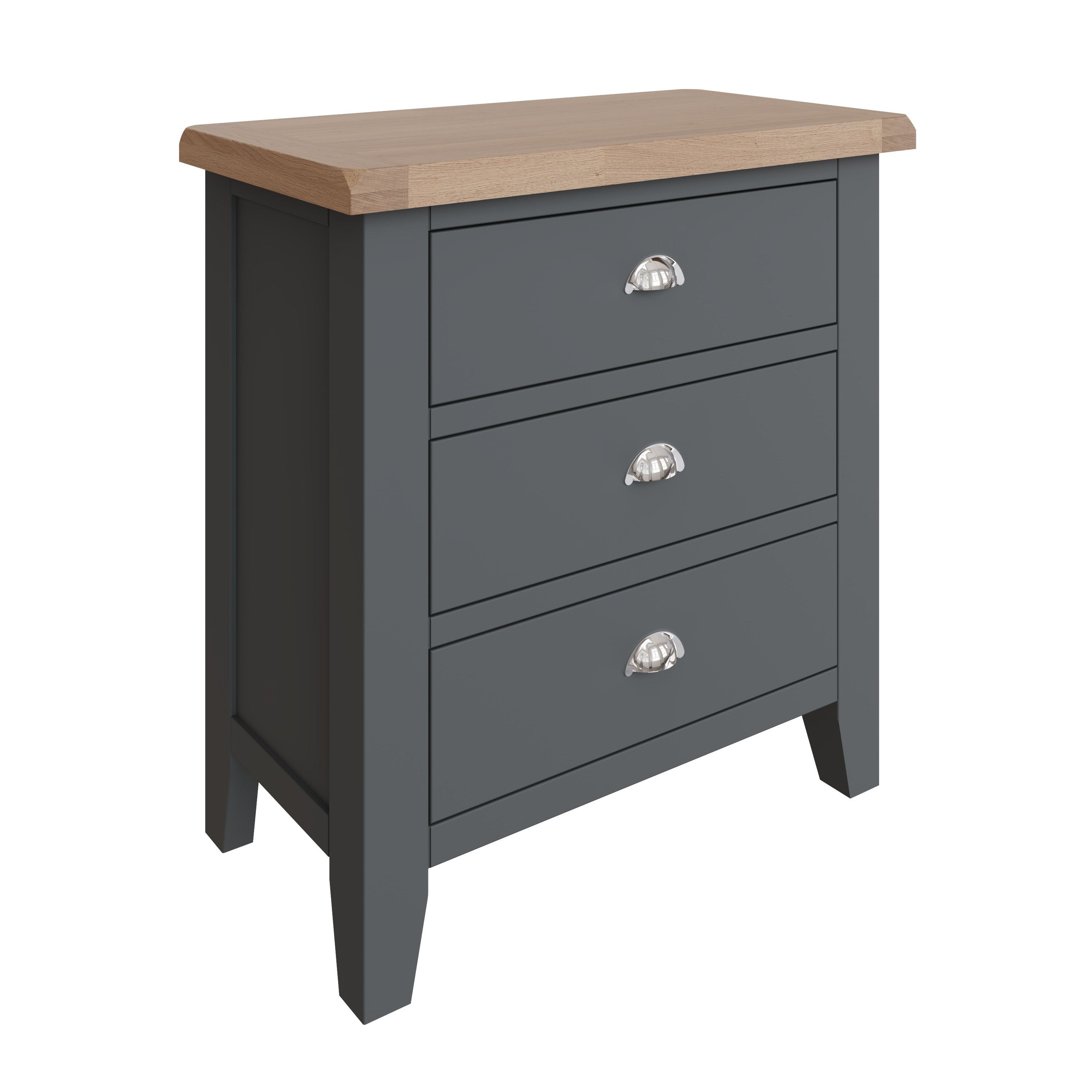Cotswold 3 Drawer Chest - Charcoal - BedHut