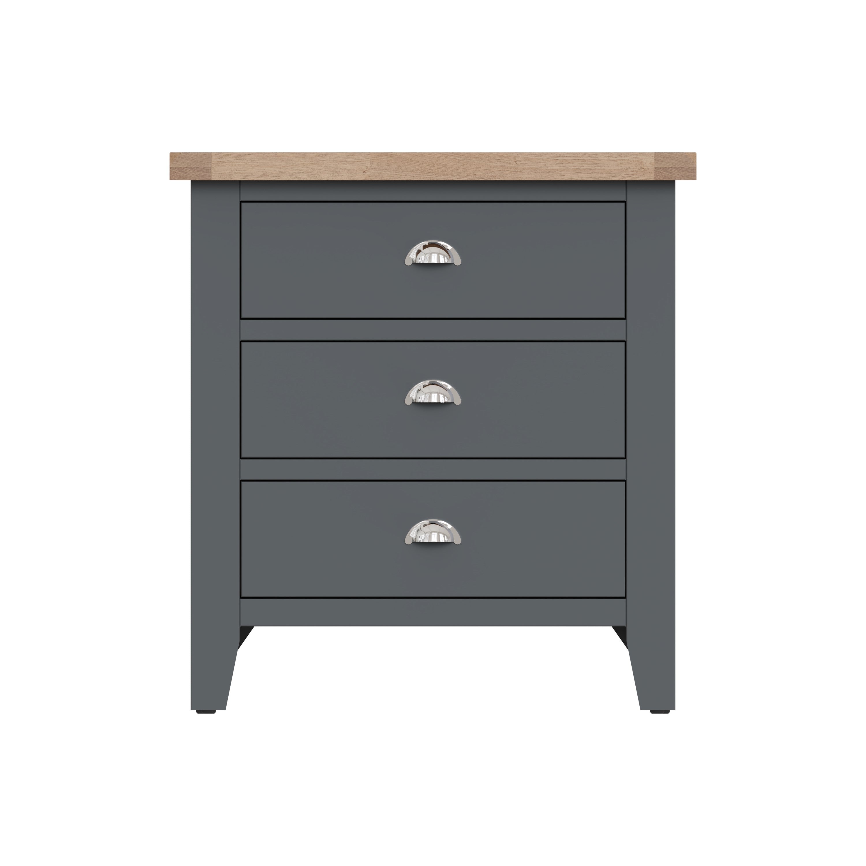 Cotswold 3 Drawer Chest - Charcoal - BedHut