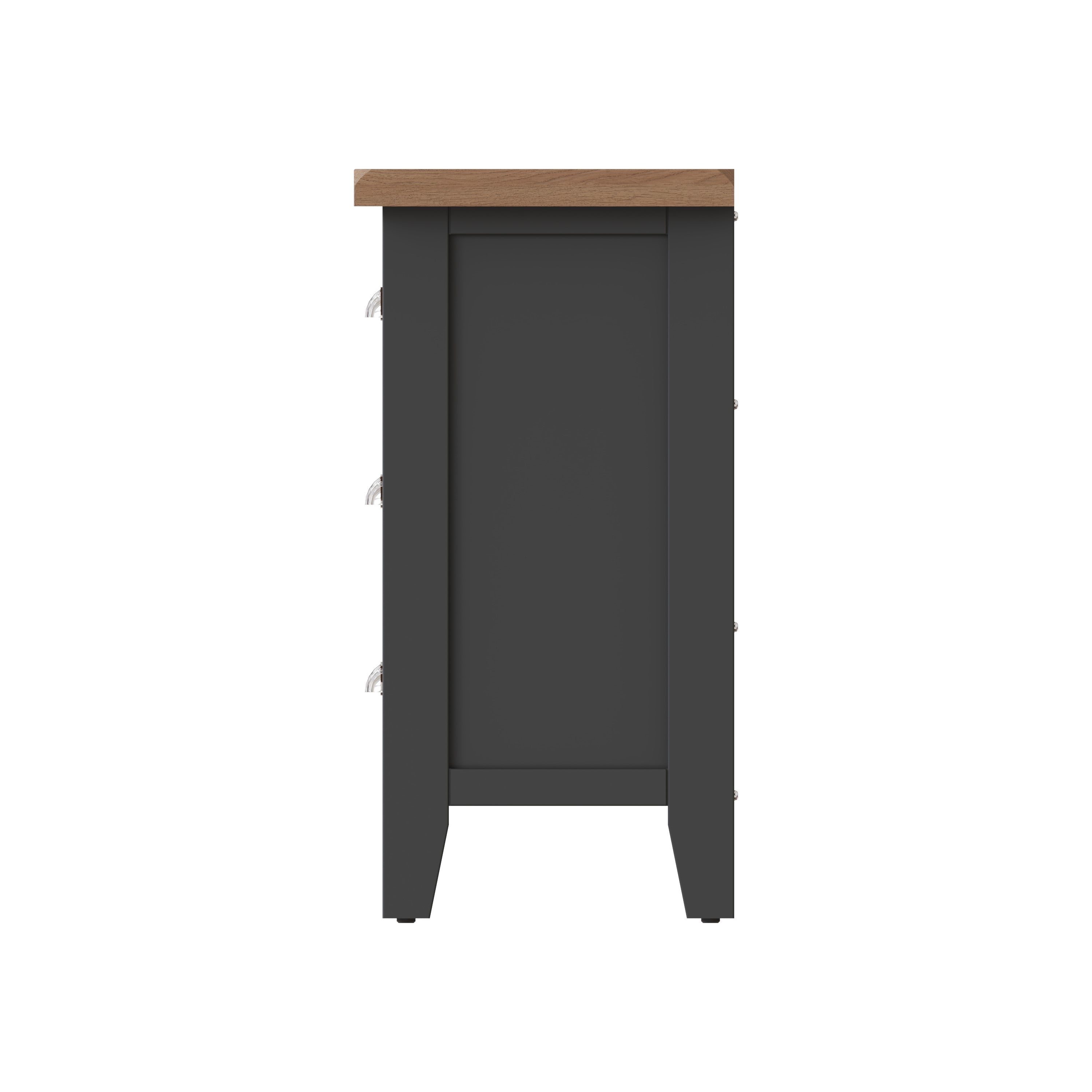 Cotswold 3 Drawer Chest - Charcoal - BedHut