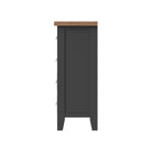Cotswold 4 Drawer Narrow Chest - Charcoal - BedHut
