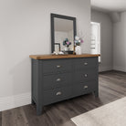 Cotswold 6 Drawer Chest - Charcoal - BedHut
