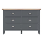 Cotswold 6 Drawer Chest - Charcoal - BedHut