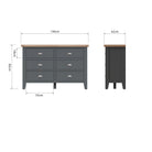 Cotswold 6 Drawer Chest - Charcoal - BedHut