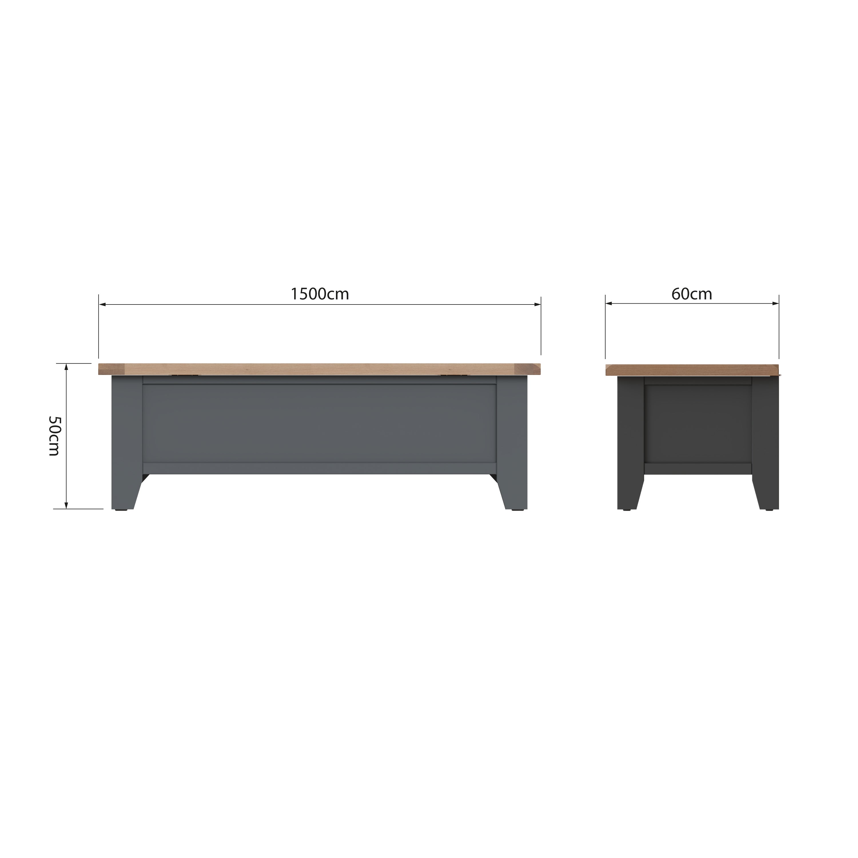 Cotswold Blanket Box - Charcoal - BedHut