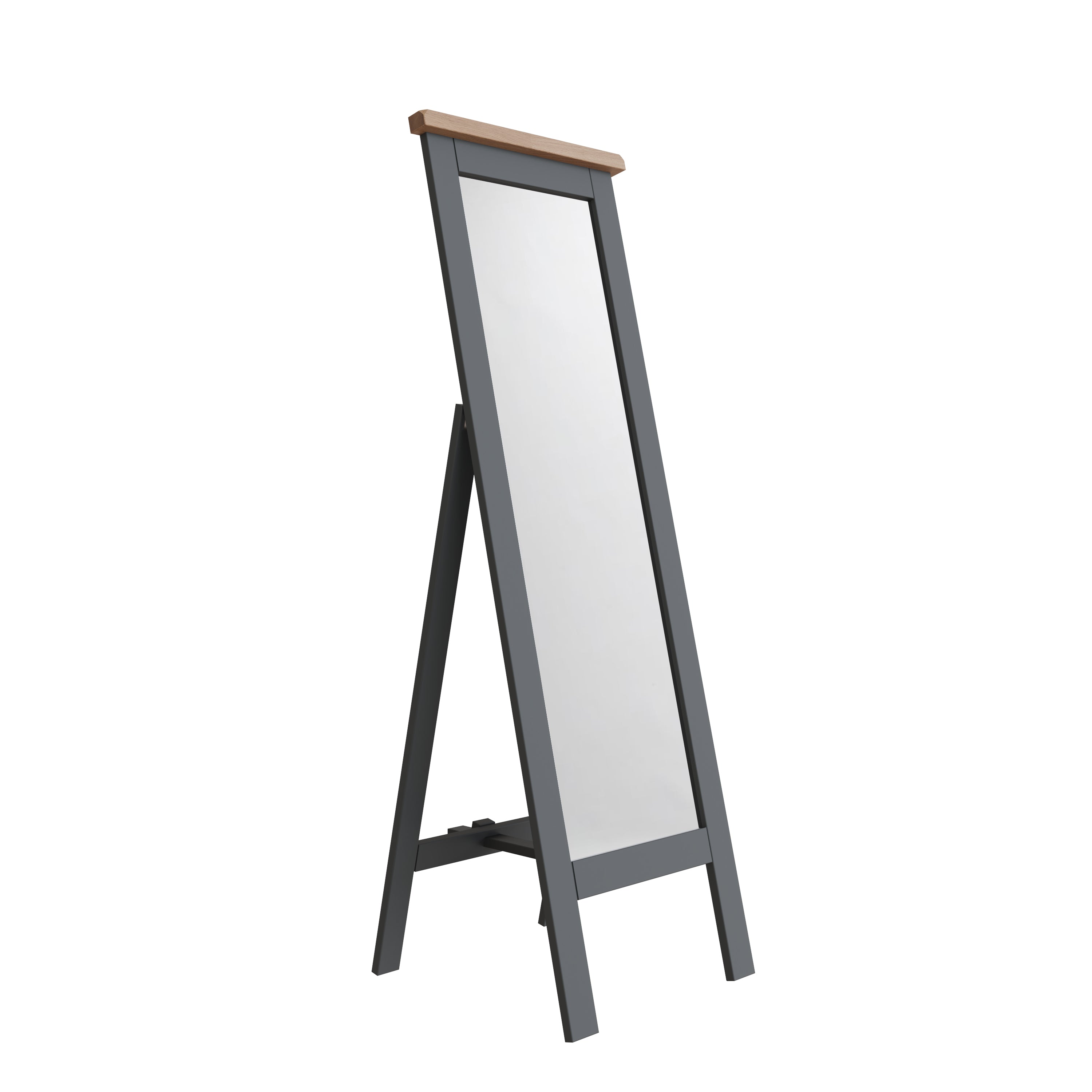 Cotswold Cheval Mirror - Charcoal - BedHut