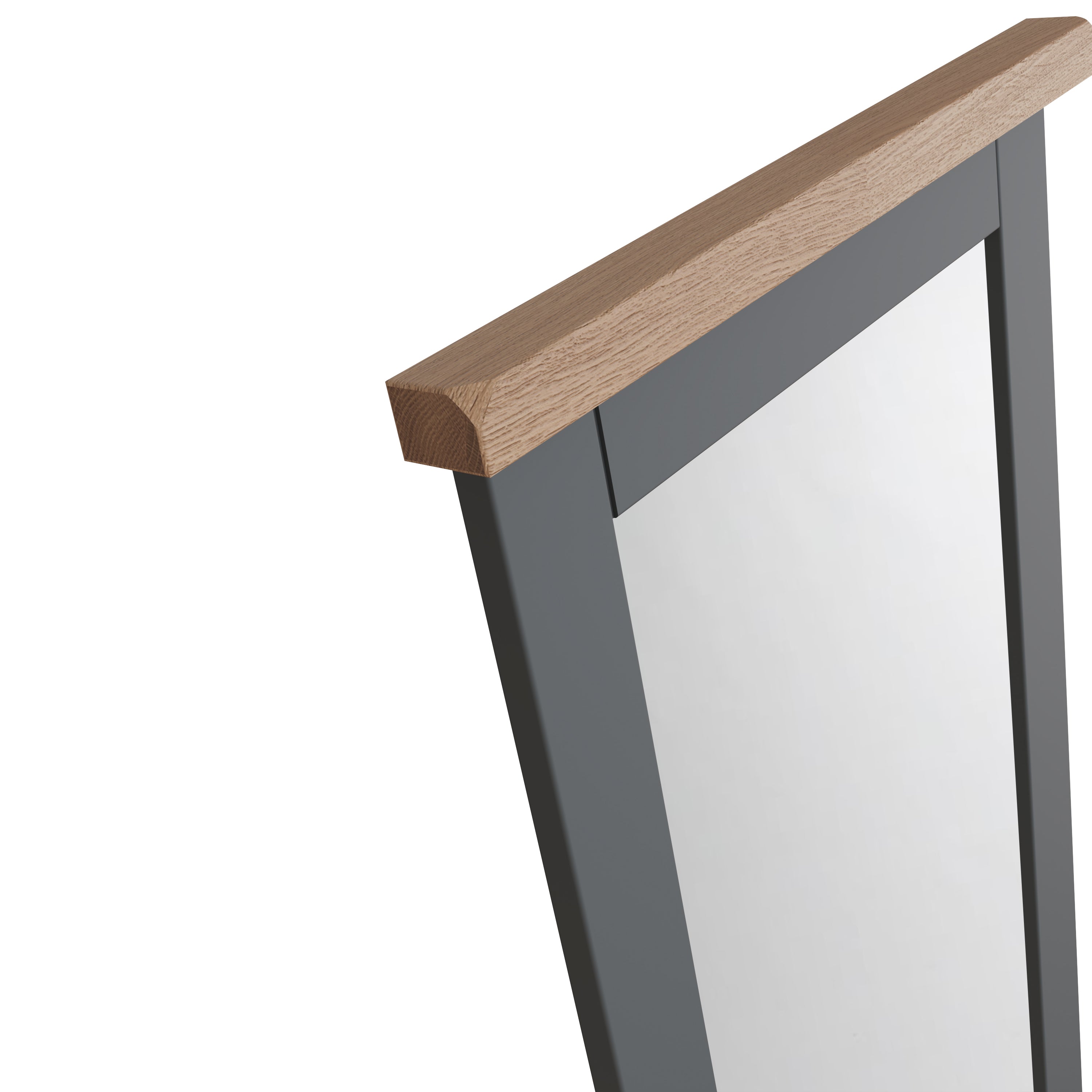Cotswold Cheval Mirror - Charcoal - BedHut