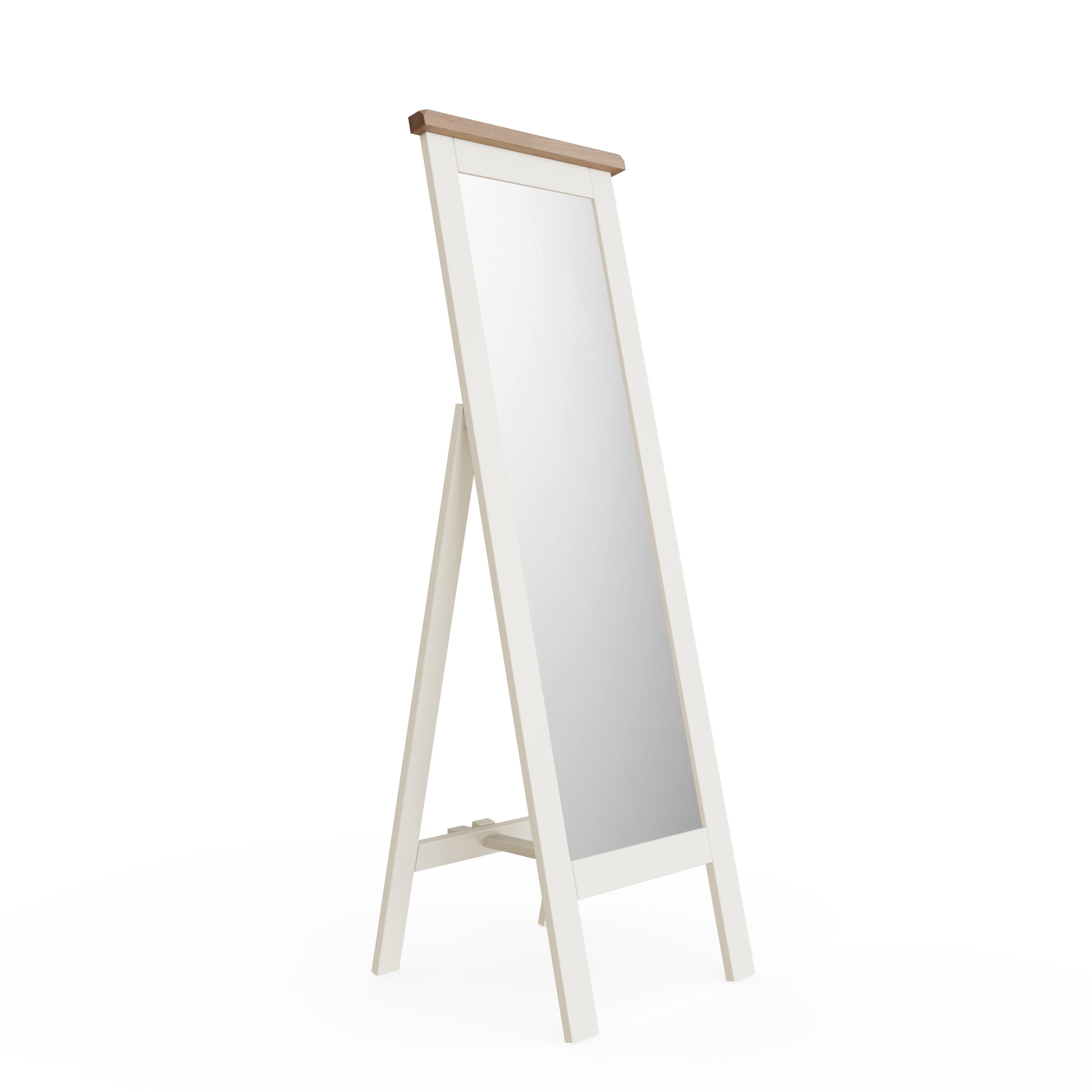 Cotswold Cheval Mirror - White - BedHut