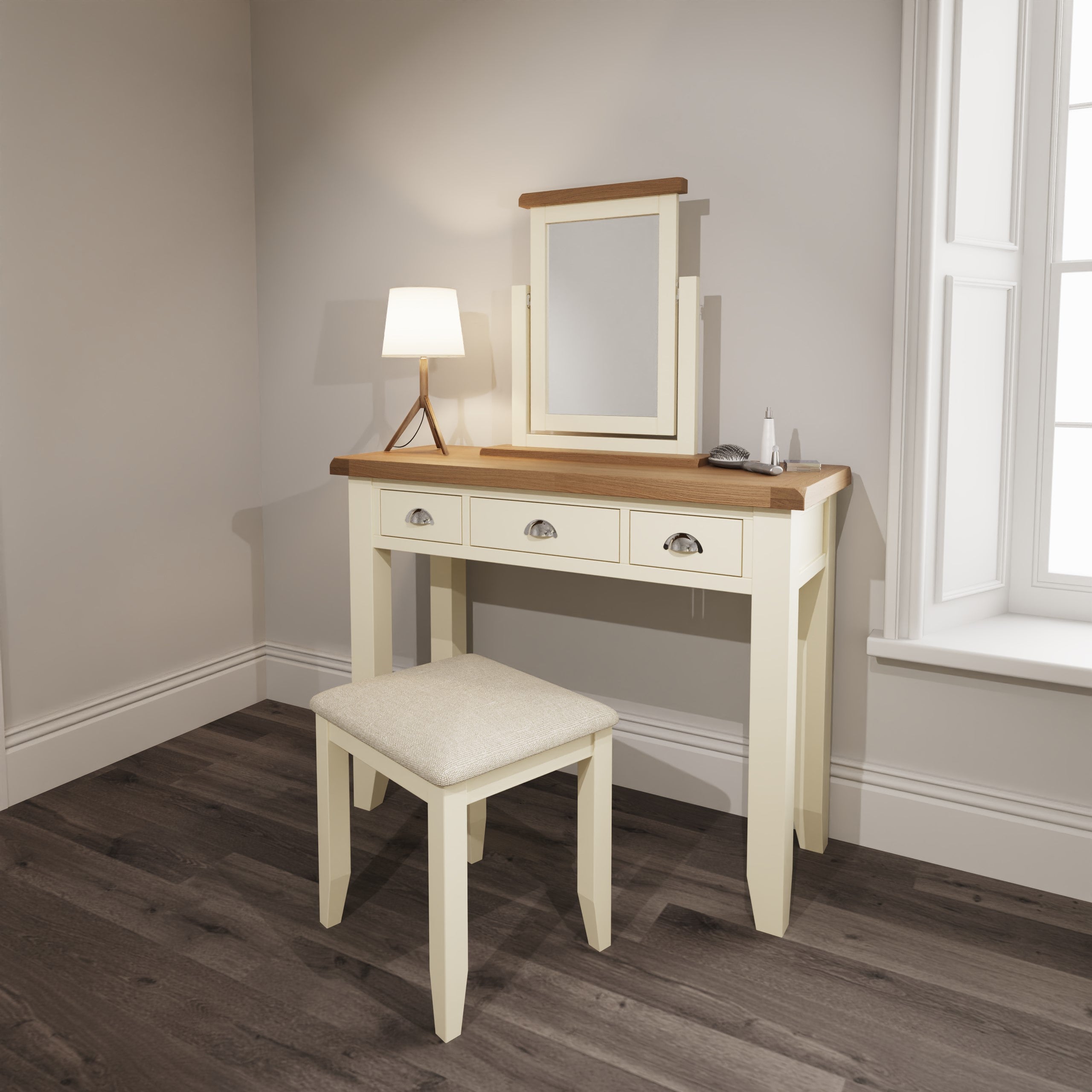 Cotswold Dressing Stool - White - BedHut