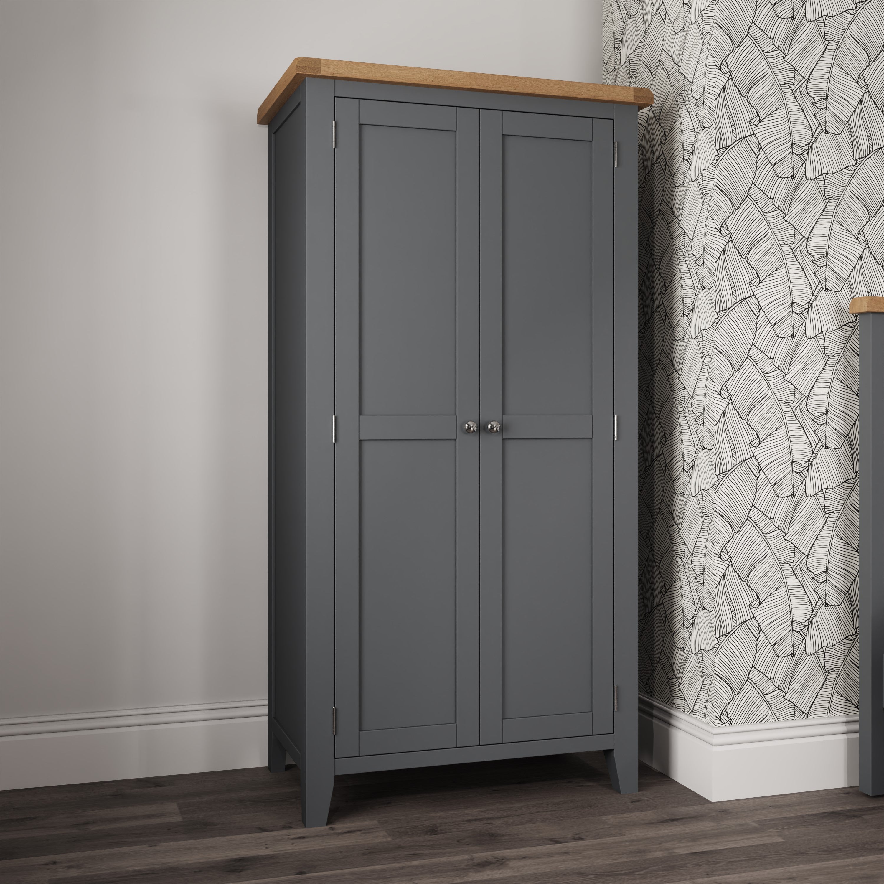 Cotswold Full Hanging wardrobe - Charcoal - BedHut
