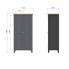 Cotswold Full Hanging wardrobe - Charcoal - BedHut