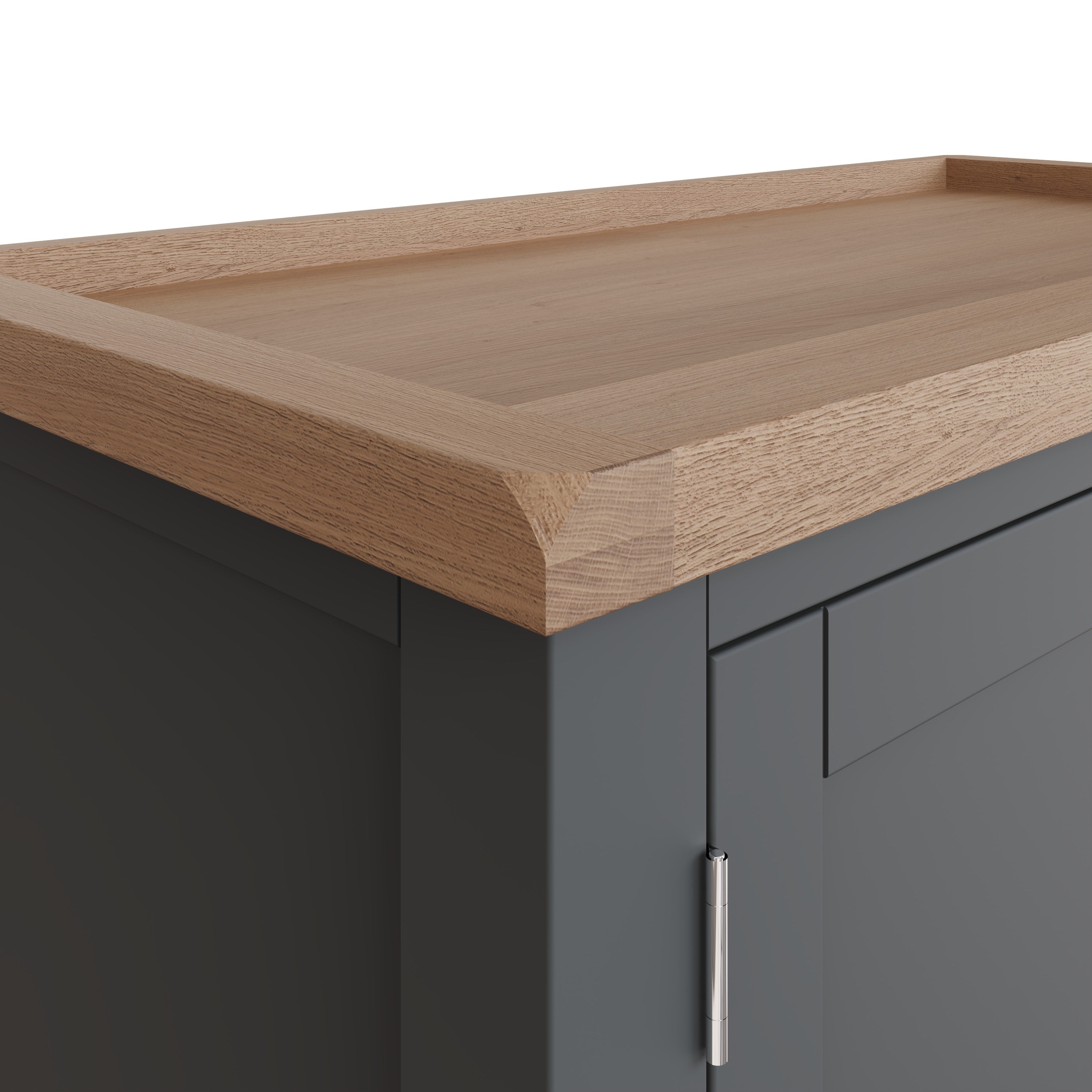 Cotswold 2 Door Wardrobe - Charcoal - BedHut