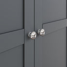 Cotswold 2 Door Wardrobe - Charcoal - BedHut