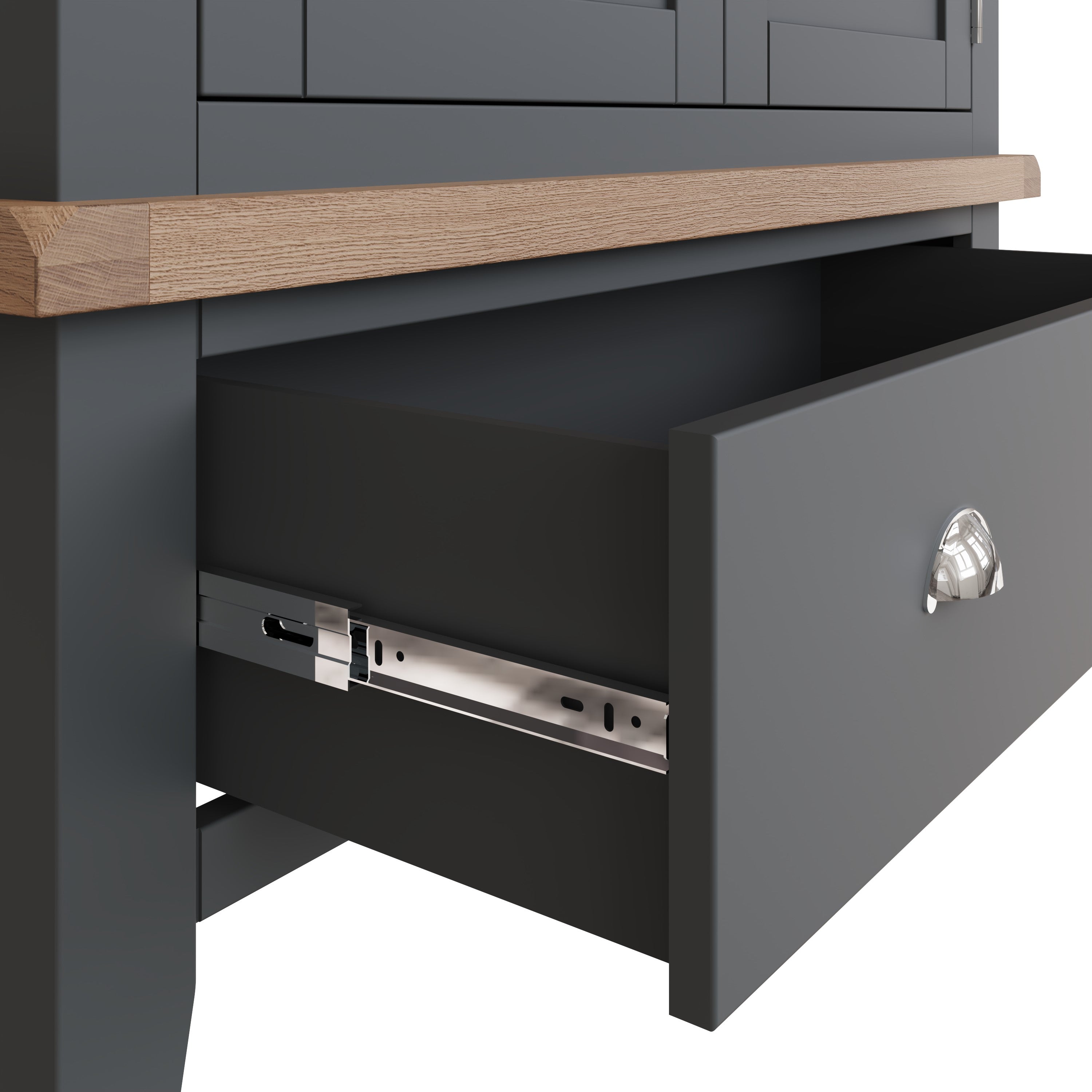 Cotswold 2 Door Wardrobe - Charcoal - BedHut