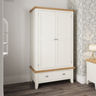 Cotswold 2 Door Wardrobe - White - BedHut