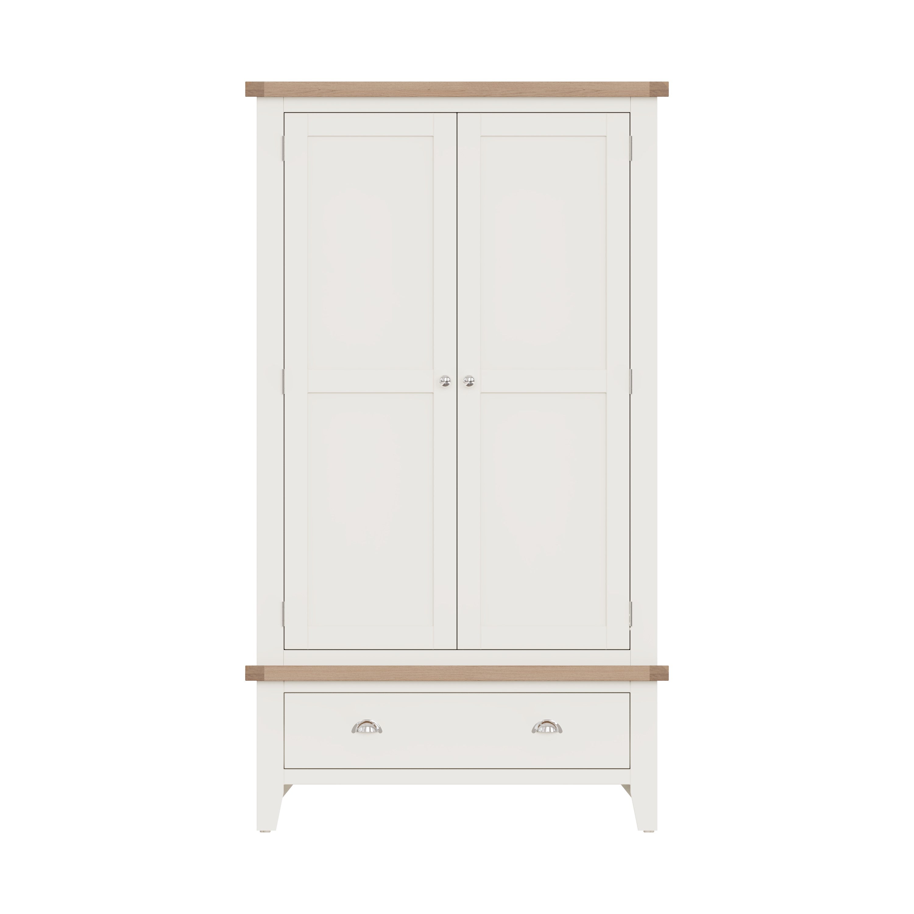Cotswold 2 Door Wardrobe - White - BedHut